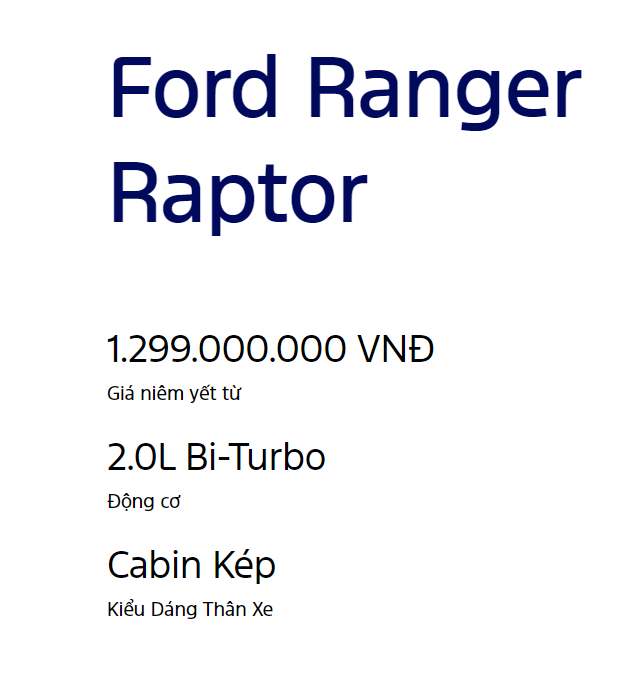 Ford Ranger Raptor Thế Hệ Mới | binhduongford.net.vn